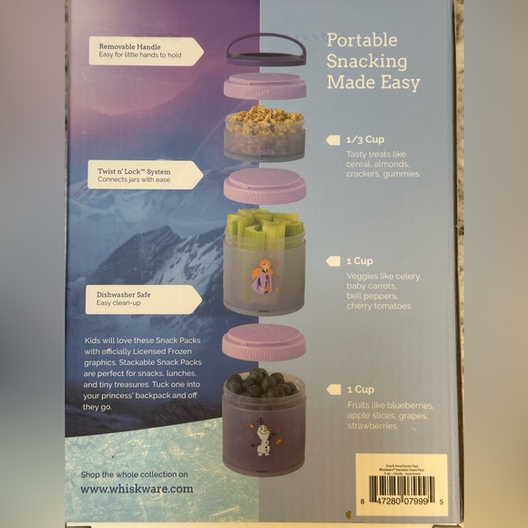 Whiskware Snacking Containers -2 pack Disney Frozen edition - Picture 2 of 2